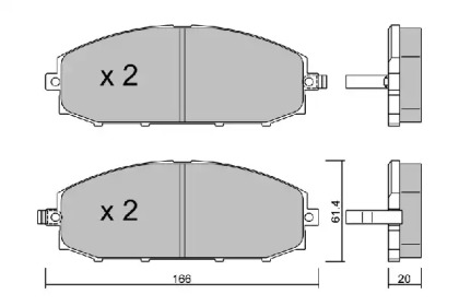 Дисковой тормозной механизм AISIN для NISSAN PATROL GR V Wagon (Y61) 2.8 TDiC (Y61)